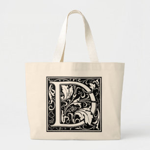 Fancy Renaissance Alfabet Letter D Totebag Grote Tote Bag