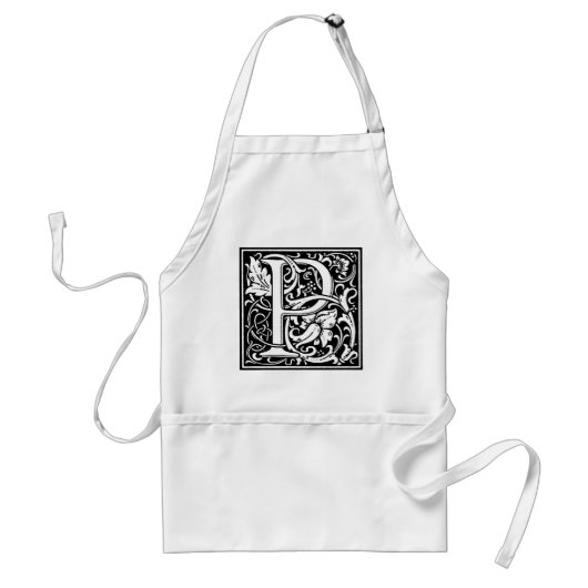 Fancy Renaissance stijl alfabet letter P Standaard Schort (Voorkant)