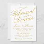 Fancy repetitie met witte en gouden bruiloft kaart (Voorkant)