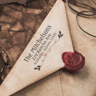 Fancy retouradres Rubberstempel