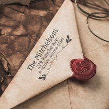 Fancy retouradres Rubberstempel