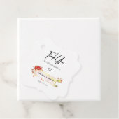 *~* Fancy rode roos bloembloem dank u bruiloft Bedankjes Labels (In situ)