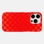 Fancy rood diamantpatroon Case-Mate iPhone case (Achterkant (horizontaal))
