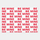 Fancy Rood en Roze BE MIne Valentijns Inpakpapier Vel (Voorkant 2)