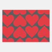 Fancy rood en roze hartritme Valentijns Inpakpapier Vel (Voorkant 3)