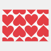 Fancy rood en roze hartritme Valentijns Inpakpapier Vel (Voorkant 2)