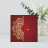 Fancy rood goud kaart (Staand voorkant)