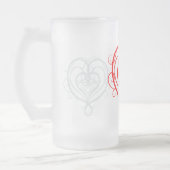 Fancy rood hart matglas bierpul (Links)