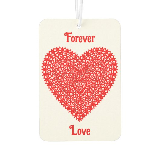Fancy Rood Romantisch Hart Aanpasbaar Luchtverfrisser (Achterkant)
