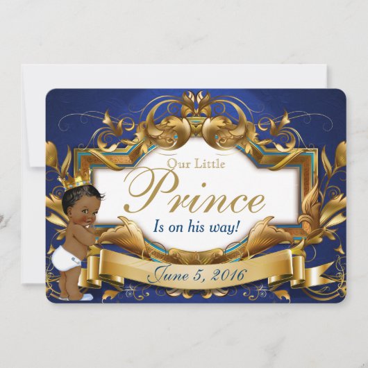 Fancy Royal African Prince, blauw en goud Kaart (Voorkant)