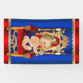 Fancy Royal Prince Boy Baby shower Spandoek (Horizontaal)