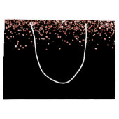 Fancy roze 21ste verjaardag Grote Gift Bag Groot Cadeauzakje (Achterkant)