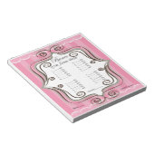 Fancy Roze Bunco-blad Notitieblok (Schuin)