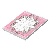 Fancy Roze Bunco-blad Notitieblok (Gedraaid)