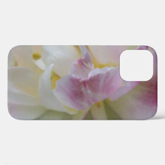 Fancy roze en witte Tulip Case-Mate iPhone Case (Achterkant (horizontaal))