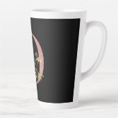 Fancy roze glitter Letter D Latte Mok (Rechts)