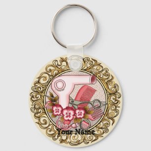 Fancy Roze Pansy Beauticiaanse Sleutelhanger