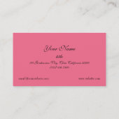 Fancy Roze Victoriaans Stijl  Visitekaartje (Achterkant)