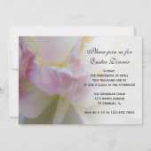 Fancy roze witte Tulp Paasmaannodiging Kaart (Voorkant)