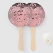 Fancy Rozen Quinceanera Pink Handwaaier (Voorkant en achterkant)