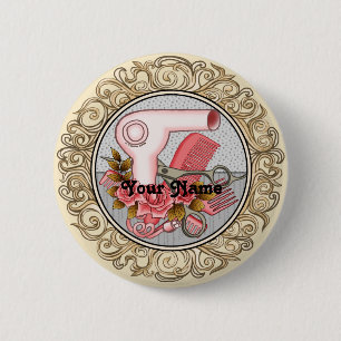 Fancy Rozen Schoonheidsspecialiste broche knop Ronde Button 5,7 Cm