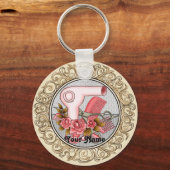 Fancy Rozen Schoonheidsspecialiste sleutelhanger (Voorkant)