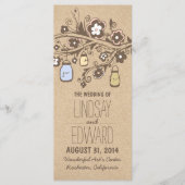 fancy rustique floral mason jarres programmes de m (Devant)