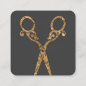 Fancy Salon Scissors Stylist Vierkante Visitekaartje (Achterkant)