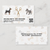 Fancy schaar | Doggies | QR-code Visitekaartje (Voorkant / Achterkant)