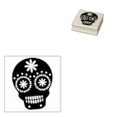 Fancy schedel 	rubberstempel (Gestempeld)