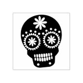 Fancy schedel 	rubberstempel (Afrduk)