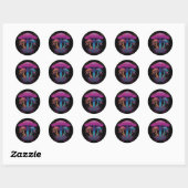 Fancy schimmels ronde sticker (Vel)
