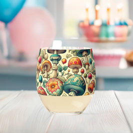 Fancy schimmels wijnglas zonder voet