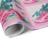 Fancy schoen met Rozen Cadeaupapier (Rol Hoek)