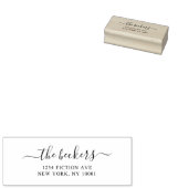 Fancy Script Adres Wood Art Stamp Rubberstempel (Gestempeld)