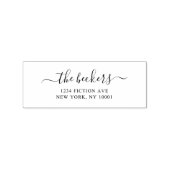 Fancy Script Adres Wood Art Stamp Rubberstempel (Afrduk)