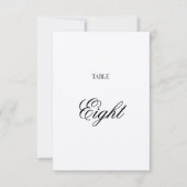 Fancy Script Black Calligraphy Kraft Table Number Kaart (Voorkant)