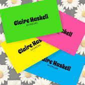 Fancy Script Bold Lime Green Chic Minimal Visitekaartje