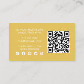 Fancy script chique mosterd bestellen dank u minim visitekaartje (Achterkant)