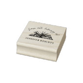 Fancy Script Classic Aangepaste naam Bibliotheekbo Rubberstempel (Stempel)