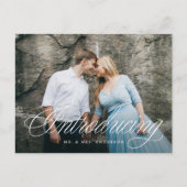 Fancy script dat weddenschappen introduceert briefkaart (Voorkant)