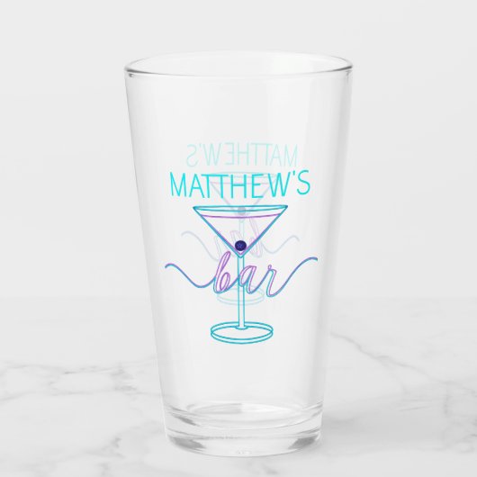 Fancy Script Fun Colours Fun Bar Glas (Achterkant)