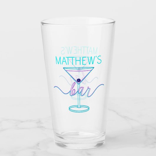 Fancy Script Fun Colours Fun Bar Glas (Voorkant)