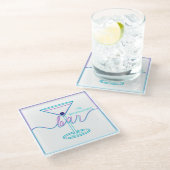 Fancy Script Fun Colours Fun Bar Glazen Onderzetter (Schuin)