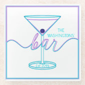 Fancy Script Fun Colours Fun Bar Glazen Onderzetter (Voorkant)