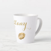 Fancy script Golden Kisses Latte Mok (Rechterhoek)
