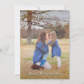 Fancy Script Joyeux Carte photo de la fête des mèr (Devant)