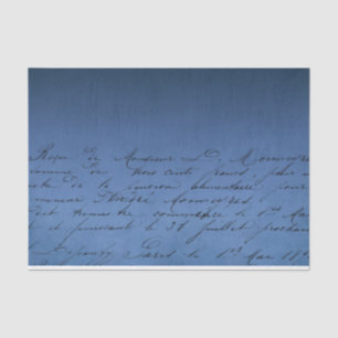 Fancy  Script op een blauwe achtergrond Tissuepapier