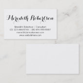 Fancy Script Professionele witte Visitekaartjes (Voorkant / Achterkant)