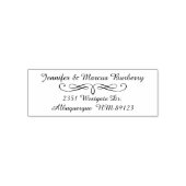 Fancy script retour adres zelf inkt stempel (Design)